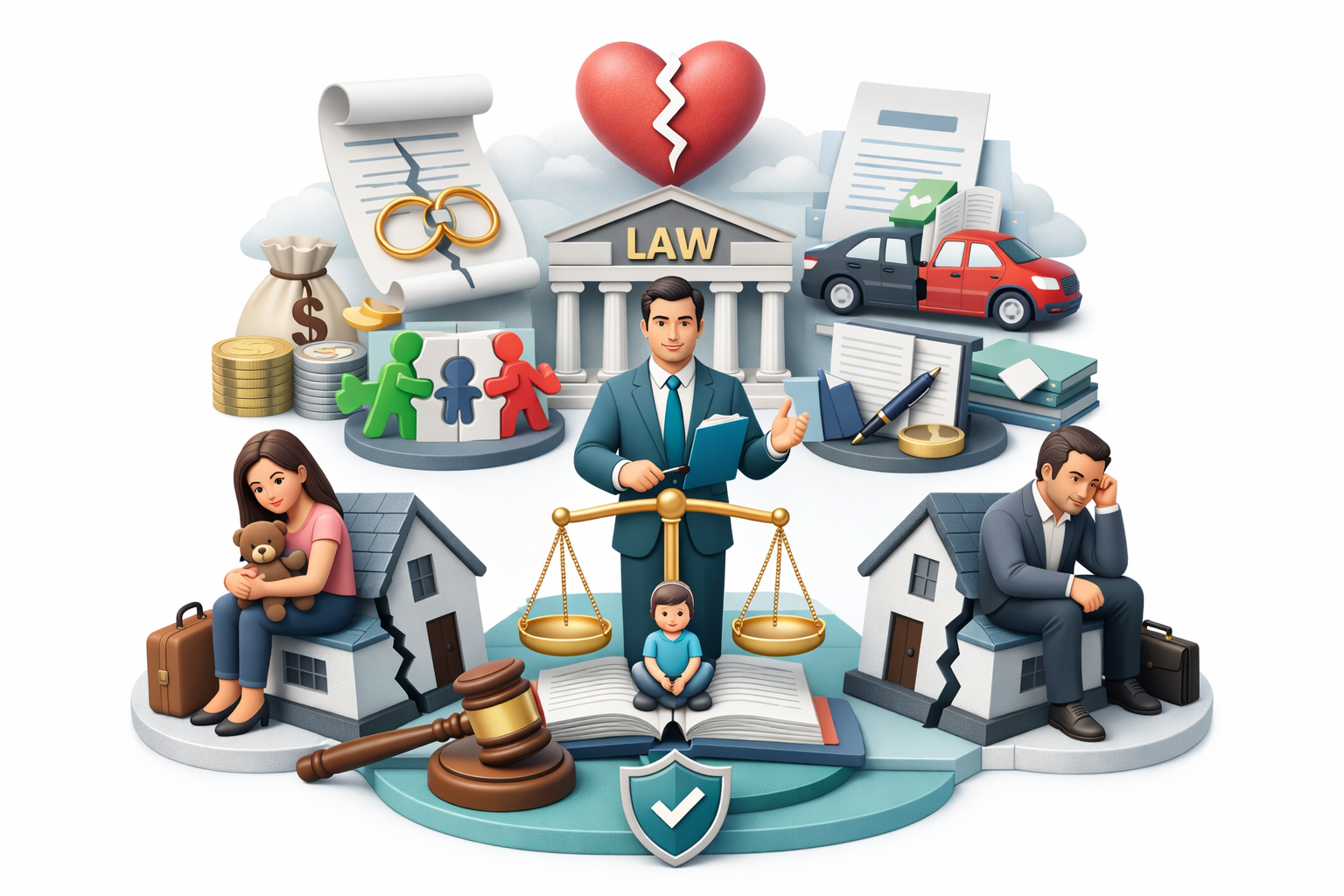 Розлучення через суд в Україні, поділ майна, визначення місця проживання дитини та рішення суду