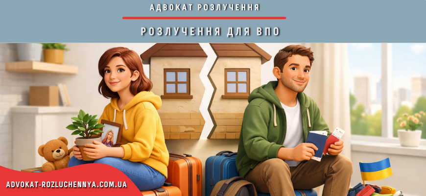 Розлучення для ВПО із поділом майна та окремим проживанням подружжя