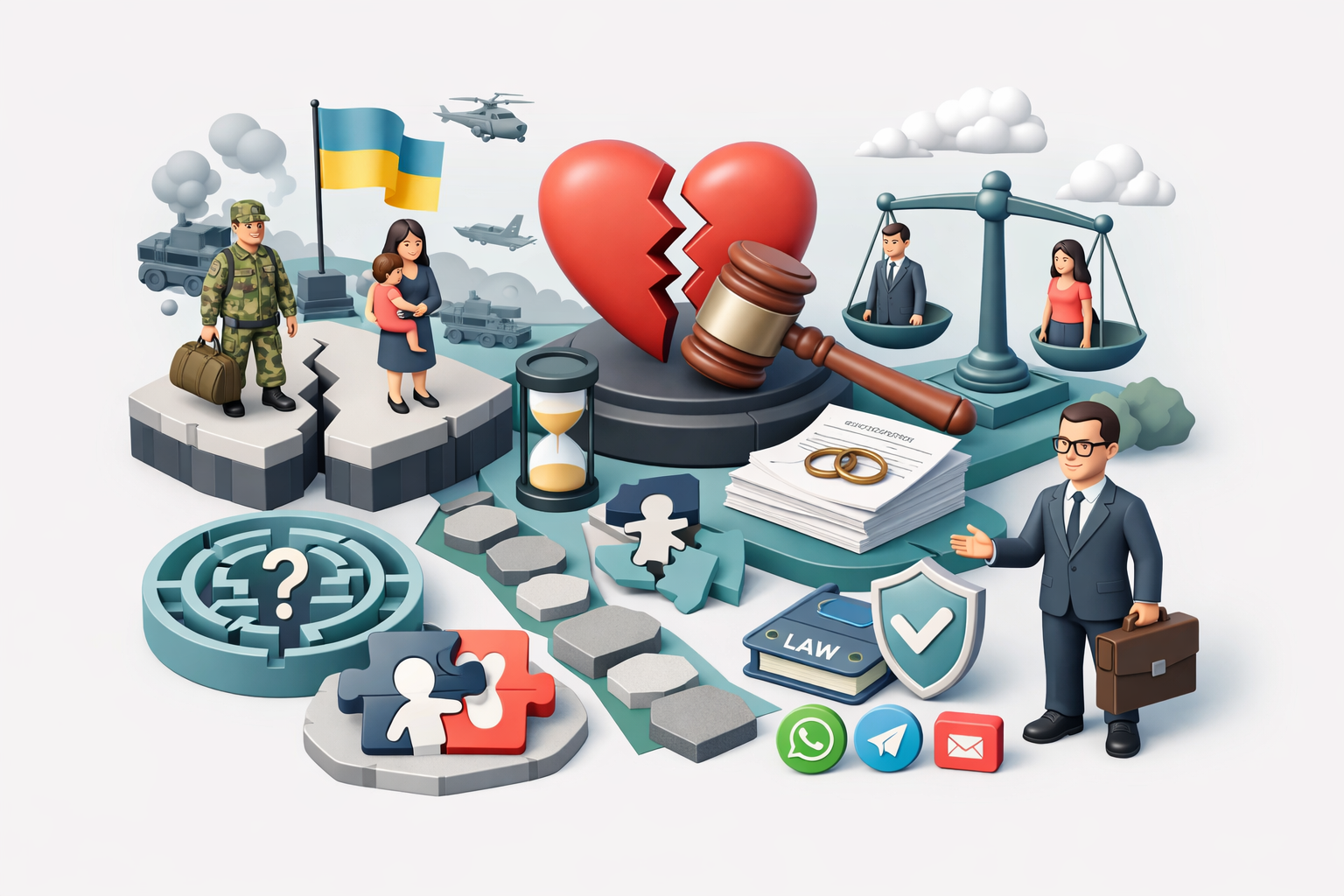 Розлучення під час війни в Україні через суд за участю військовослужбовця та адвоката